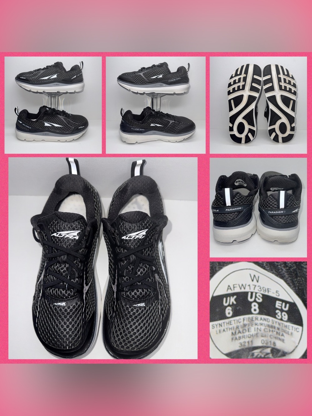 ALTRA PARADIGMA 3 Black Mesh Athletic Shoes - Lightweight Comfort